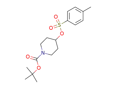 Molecular Structure of 118811-07-7 (4-(TOLUENE-4-SULFONYLOXY)-PIPERIDINE-1-CARBOXYLIC ACID TERT-BUTYL ESTER)