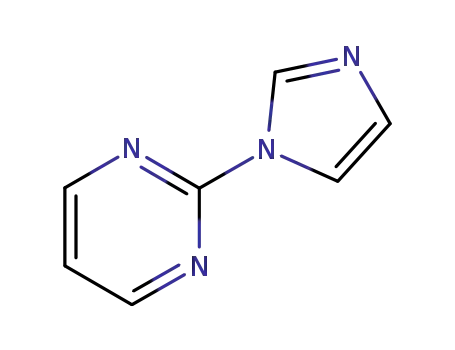 Molecular Structure of 134914-65-1 (Pyrimidine, 2-(1H-imidazol-1-yl)- (9CI))