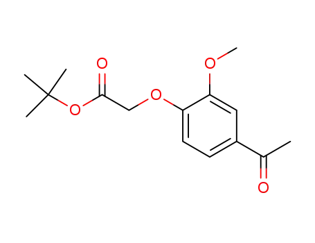 Molecular Structure of 188891-12-5 (Acetic acid, (4-acetyl-2-methoxyphenoxy)-, 1,1-dimethylethyl ester)