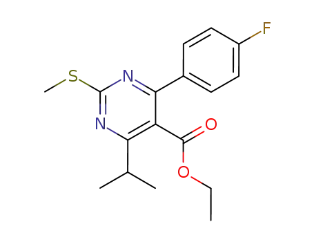 ethyl 4-(4-fluorophenyl)-2-(methylsulfanyl)-6-(propan-2-yl)-pyrimidine-5-carboxylate