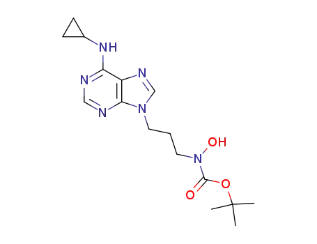 3-(6-cyclopropylamino-9H-purin-9-yl)-1-N-(N-tert-butyloxycarbonylhydroxamino)propane
