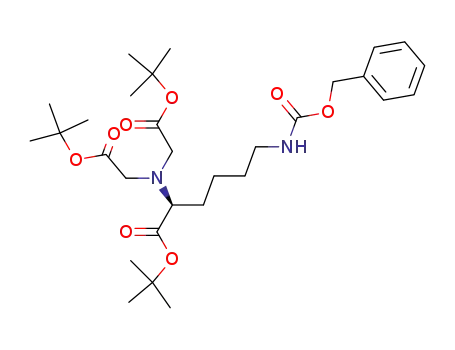 Molecular Structure of 205379-07-3 (N2,N2-Bis[2-(1,1-diMethylethoxy)-2-oxoethyl]-N6-[(phenylMethoxy)carbonyl]-L-lysine 1,1-DiMethylethyl Ester)
