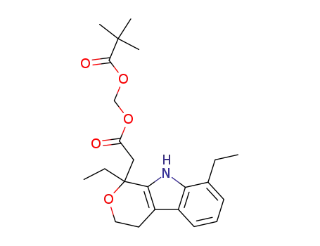 2,2-Dimethyl-propionic acid 2-(1,8-diethyl-1,3,4,9-tetrahydro-pyrano[3,4-b]indol-1-yl)-acetoxymethyl ester