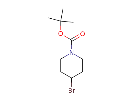 Molecular Structure of 180695-79-8 (1-N-BOC-4-BROMOPIPERIDINE)