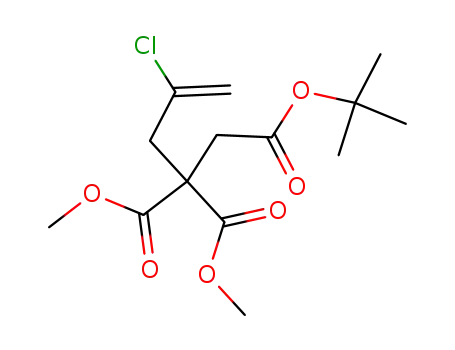 Molecular Structure of 192516-45-3 (4-Pentene-1,2,2-tricarboxylic acid, 4-chloro-, 1-(1,1-dimethylethyl)
2,2-dimethyl ester)