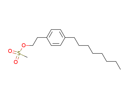 162358-06-7,4-Octylphenethyl methanesulfonate,Benzeneethanol,4-octyl-1-methanesulfonate;2-(4-Octylphenyl)ethyl 1-Methanesulfonate;4-OCTYLPHENETHYLMETHANESULFONATE;