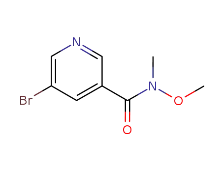 Molecular Structure of 183608-47-1 (5-BROMO-N-METHOXY-N-METHYLNICOTINAMIDE)