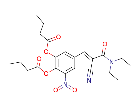 (E)-2-cyano-N,N-diethyl-3-[3,4-dibutyryloxy-5-nitrophenyl]propenamide