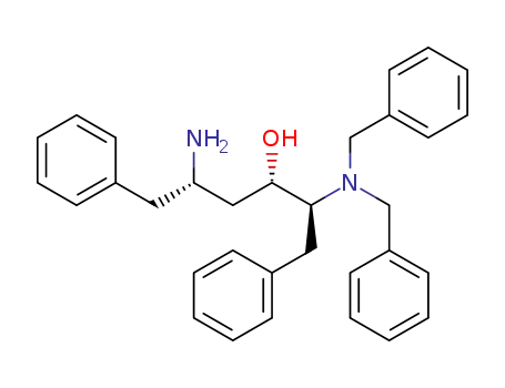 Molecular Structure of 156732-15-9 ((2S,3S,5S)-5-Amino-2-(benzylamino)-1,6-diphenylhexan-3-ol)
