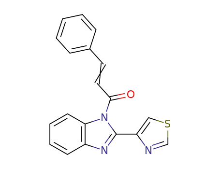 (E)-3-Phenyl-1-(2-thiazol-4-yl-benzoimidazol-1-yl)-propenone