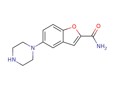 1-(2-Aminocarbonylbenzofuran-5-yl)-piperazine