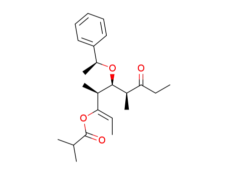 (-)-(1Z,2S,3R,4S)-1-ethylidene-2,4-dimethyl-5-oxo-3-((1S)-1-phenylethoxy)-heptyl isobutyrate