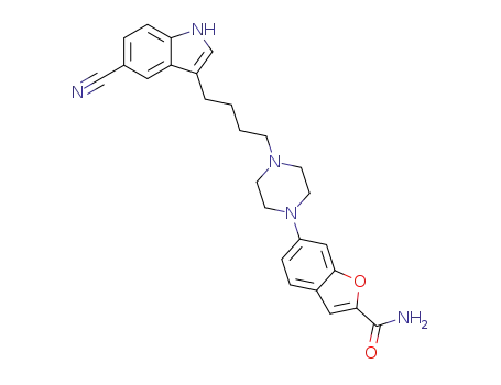 5-{4-[4-(5-cyano-1H-indol-3-yl)butyl]piperazin-1-yl}-1-benzofuran-2-carboxamide