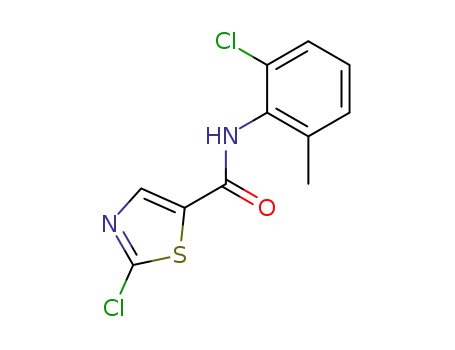Molecular Structure of 302964-11-0 (5-Thiazolecarboxamide, 2-chloro-N-(2-chloro-6-methylphenyl)-)