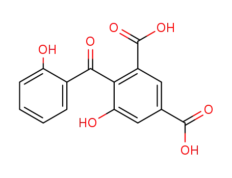Molecular Structure of 820243-51-4 (1,3-Benzenedicarboxylic acid, 5-hydroxy-4-(2-hydroxybenzoyl)-)