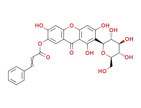 2-β-D-glucopyranosyl-7-cinnamoyloxy-1,3,6-trihydroxy-9H-xanthen-9-one
