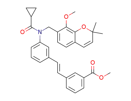 3-(2-{3-[cyclopropanecarbonyl-(8-methoxy-2,2-dimethyl-2H-chromen-7-ylmethyl)-amino]-phenyl}-vinyl)-benzoic acid methyl ester