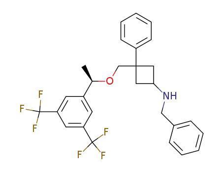 Benzyl-{3-[(R)-1-(3,5-bis-trifluoromethyl-phenyl)-ethoxymethyl]-3-phenyl-cyclobutyl}-amine