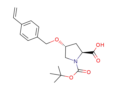 (2S,4R)-1-(tert-butoxycarbonyl)-4-((4-vinylbenzyl)oxy)pyrrolidine-2-carboxylic acid