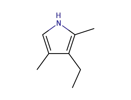 Molecular Structure of 517-22-6 (2,4-Dimethyl-3-ethyl-1H-pyrrole)