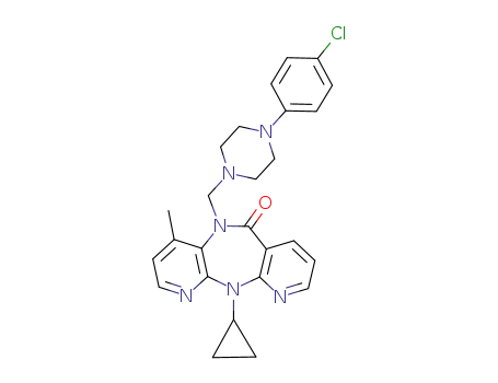 5-{[4-(4-chlorophenyl)piperazin-1-yl]methyl}-11-cyclopropyl-4-methyl-5,11-dihydro-6H-dipyrido[2,3-e:3',2'-b][1,4]diazepin-6-one