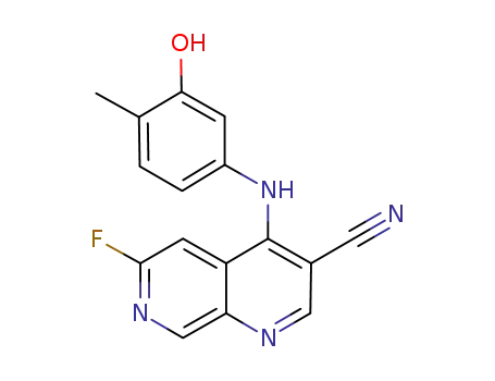 6-fluoro-4-(3-hydroxy-4-methyl-phenylamino)-[1.7]naphthyridine-3-carbonitrile