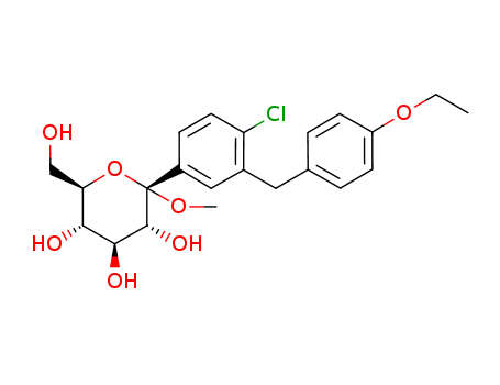 (2S,3R,4S,5S,6R)-2-(4-chloro-3-(4-ethoxybenzyl)phenyl)-6-(hydroxyMethyl)-2-Methoxytetrahydro-2H-pyran-3,4,5-triol