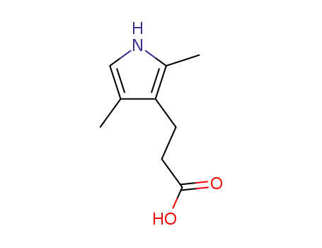 Molecular Structure of 54474-50-9 (2,4-DIMETHYL-3-PYRROLEPROPIONIC ACID)