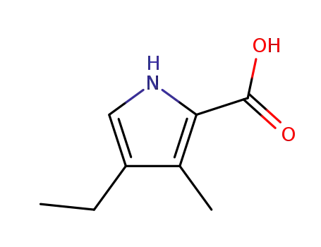 Molecular Structure of 23466-29-7 (1H-Pyrrole-2-carboxylicacid,4-ethyl-3-methyl-(9CI))