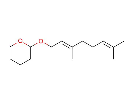 Molecular Structure of 59632-99-4 (2H-Pyran, 2-[(3,7-dimethyl-2,6-octadienyl)oxy]tetrahydro-, (E)-)