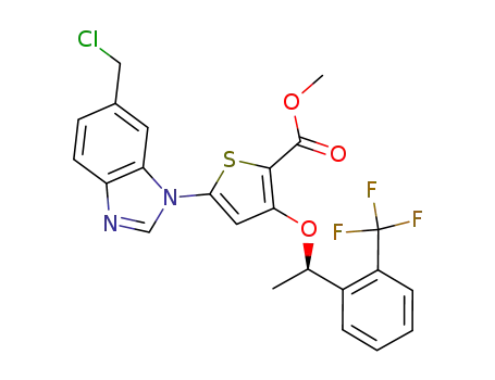 methyl 5-[6-(chloromethyl)-1H-benzimidazol-1-yl]-3-({(1R)-1-[2-(trifluoromethyl)phenyl]ethyl}oxy)thiophene-2-carboxylate