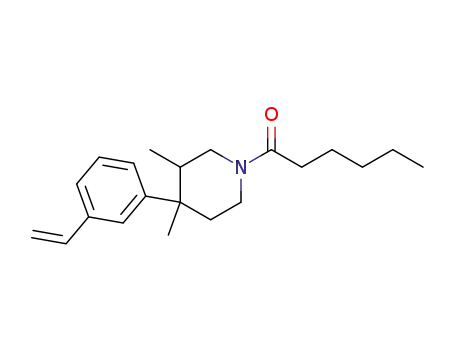 1-hexanoyl-3,4-dimethyl-4-(3-vinylphenyl)-piperidine