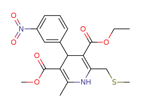 (+)-2-methylthiomethyl-6-methyl-5-carbomethoxy-3-carboethoxy-4-(3-nitrophenyl)-1,4-dihydropyridine