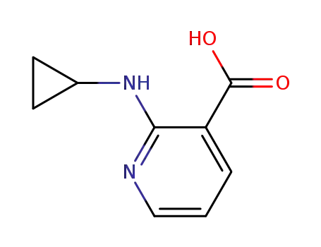 Molecular Structure of 639807-18-4 (2-Cyclopropylaminonicotinic acid)