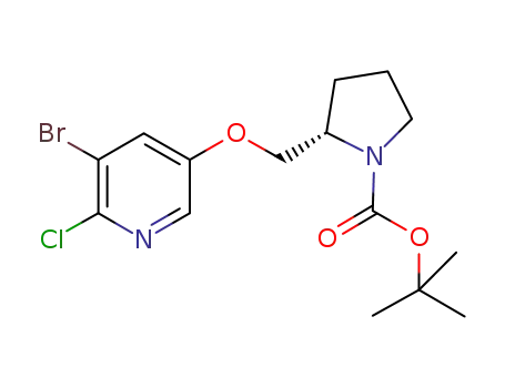 5-bromo-6-chloro-3-(1-tert-butyloxycarbonyl-2-(S)-pyrrolidinylmethoxy)pyridine