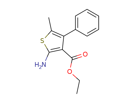 3-Thiophenecarboxylicacid, 2-amino-5-methyl-4-phenyl-, ethyl ester(4815-37-6)
