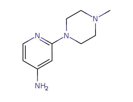 Molecular Structure of 876343-33-8 (2-(4-Methylpiperazin-1-yl)pyridin-4-aMine)