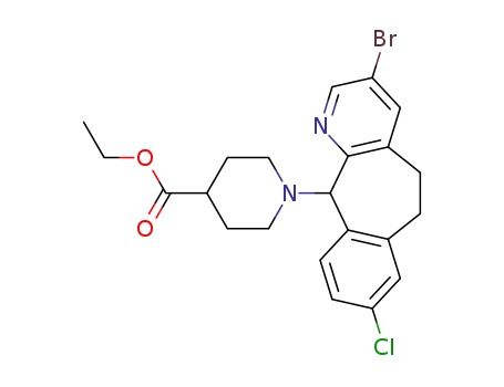 Ethyl 1-[3-bromo-8-chloro-6,11-dihydro-5H-benzo[5,6]cyclohepta[1,2-b]pyridin-11-yl]-4-piperidinecarboxylate