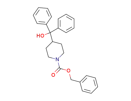Molecular Structure of 96067-93-5 (4-(HYDROXY-DIPHENYL-METHYL)-PIPERIDINE-1-CARBOXYLIC ACID BENZYL ESTER)