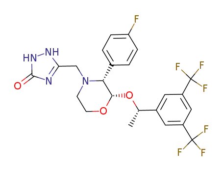 5-[[(2R,3S)-2-[(1R)-1-[3,5-bis(trifluoromethyl)phenyl]ethoxy]-3-(4-fluorophenyl)-4-morpholinyl]methyl]-1,2-dihydro-3H-1,2,4-triazol-3-one