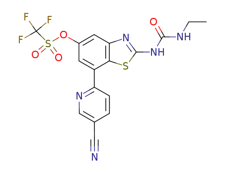trifluoromethanesulfonic acid 7-(5-cyanopyridin-2-yl)-2-(3-ethylureido)benzothiazol-5-yl ester
