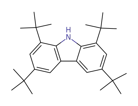Molecular Structure of 34601-54-2 (1,3,6,8-TETRAKIS(TERT-BUTYL)CARBAZOLE)