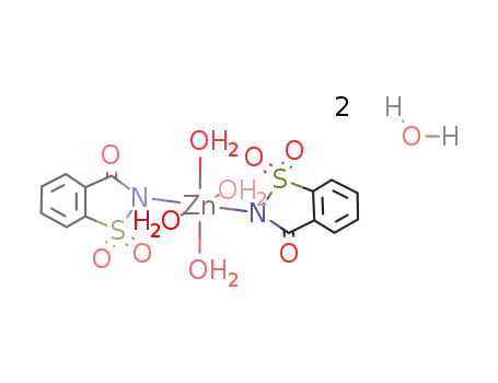tetraaquabis(saccharinato)zinc(II) dihydrate
