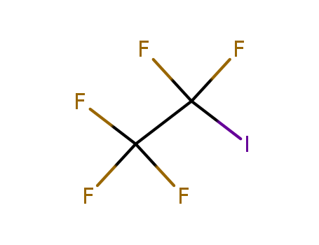 354-64-3,Iodopentafluoroethane,Ethane,pentafluoroiodo- (6CI,7CI,8CI,9CI);1,1,1,2,2-Pentafluoro-2-iodoethane;1,1,2,2,2-Pentafluoroethyl iodide;1-Iodo-1,1,2,2,2-pentafluoroethane;1-Iodoperfluoroethane;Iodopentafluoroethane;Iodoperfluoroethane;Pentafluoro-1-iodoethane;Pentafluoroiodoethane;Perfluoroethyl iodide;Perfluoroiodoethane;