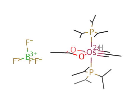 [OsH(κ(2)-OCOCH3)(CCH3)(PiPr3)2]BF4