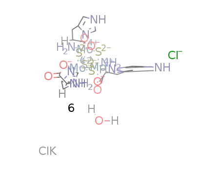 [Mo3(L-histidinato)3(μ-S)3(μ3-S)]Cl*KCl*6H2O