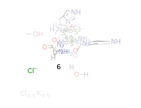 [Mo3(L-histidinato)3(μ-S)3(μ3-S)]Cl*0.5KCl*MeOH*6H2O
