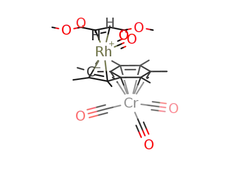 trans-[Cr(CO)3(heptamethylindenyl)Rh(CO)(fumaric acid dimethyl ester)]