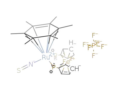 [(η6-hexamethylbenzene)Ru(1,1'-bis(diphenylphosphino)ferrocene)(NCS)]PF6