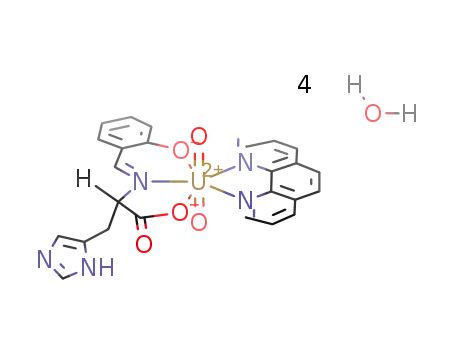 UO2(salicylidene-L-histidinate)(1,10-phenanthroline) * 4 H2O